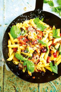 Penne with Peppers & Aubergines